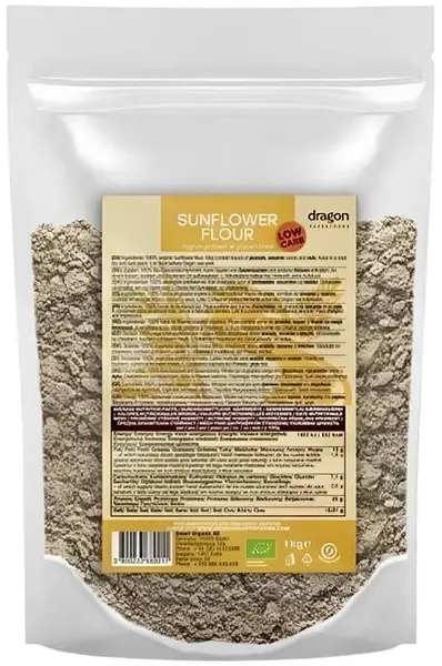 Făină organică din semințe de floarea-soarelui, 1 kg, Dragon Superfoods