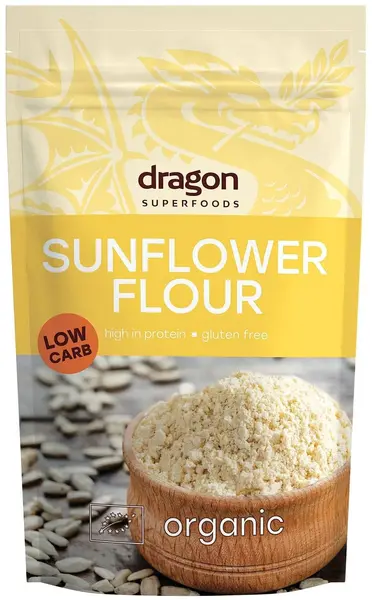 Făină organică din semințe de floarea-soarelui, 200 g, Dragon Superfoods
