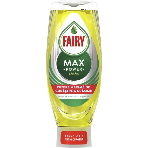 Fairy Detergent pentru vase, 545 ml, Max Power Lemon