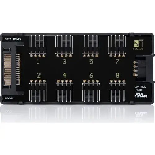 Fan controller Noctua NA-FH1, Pentru 8 ventilatoare (Negru)