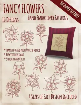 Fancy Flowers Hand Embroidery Patterns, Paperback/Stitchx Embroidery