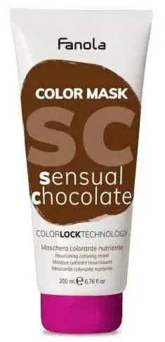 Fanola Color Mask Mască colorantă hrănitoare și hidratantă, Sensual Chocolate, 200 ml