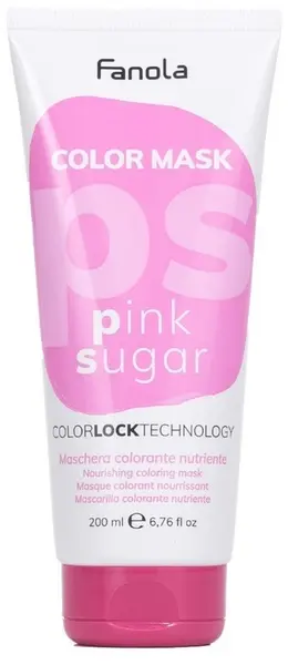 Fanola Color Mask Mască hidratantă și hrănitoare pentru culoare, Pink Sugar, 200 ml