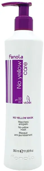 Fanola No Yellow Mască matifiantă pentru păr blond și decolorat, 350 ml