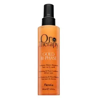 Fanola Oro Therapy 24k Gold Bi-Phase Conditioner balsam fără clatire pentru finețe și strălucire a părului 200 ml
