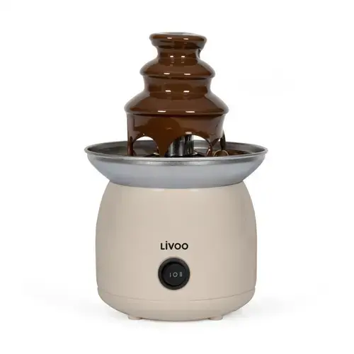 Fantana de ciocolata Livoo DOM533C, 70W, capacitate 250ml, control automat al temperaturii (Bej)
