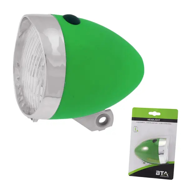 Far clasic, RMS, 3 led, culoare verde