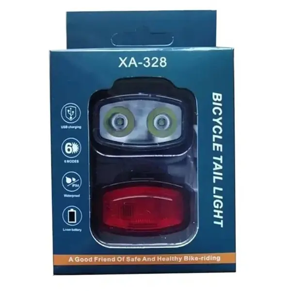 Far cu Stop pentru Bicicleta, XA-328, Incarcare prin USB, Z-tools