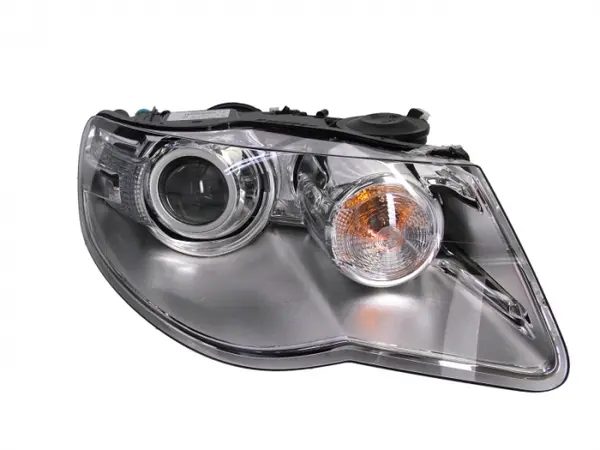 Far dreapta (D1S H7, reglaj electric, cu motoras, fundal argintiu) VW TOUAREG 2006-2010