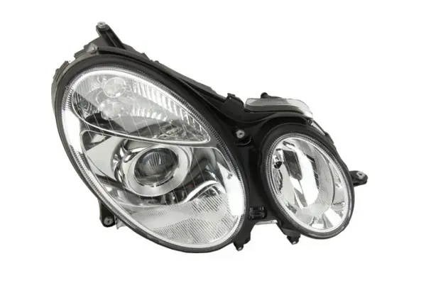 Far dreapta (D2S H7, reglaj electric, cu motoras, fundal cromat, fundal transparent) MERCEDES Clasa E 2002-2006