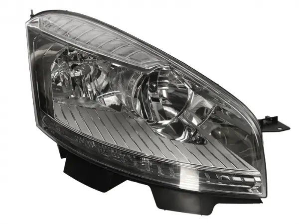 Far dreapta (H1 H7, reglaj electric, cu motoras, fundal cromat) CITROEN C4 PICASSO 2006-2010