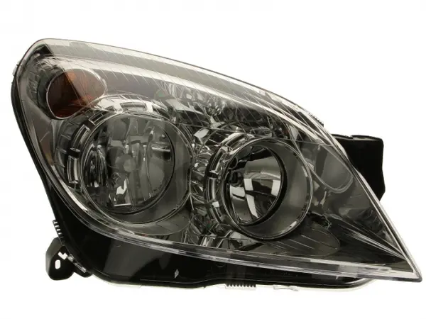 Far dreapta (H1 H7, reglaj electric, cu motoras, fundal cromat) OPEL ASTRA H, ASTRA H clasic H, ASTRA H GTC, ASTRA H dupa 2004-2014