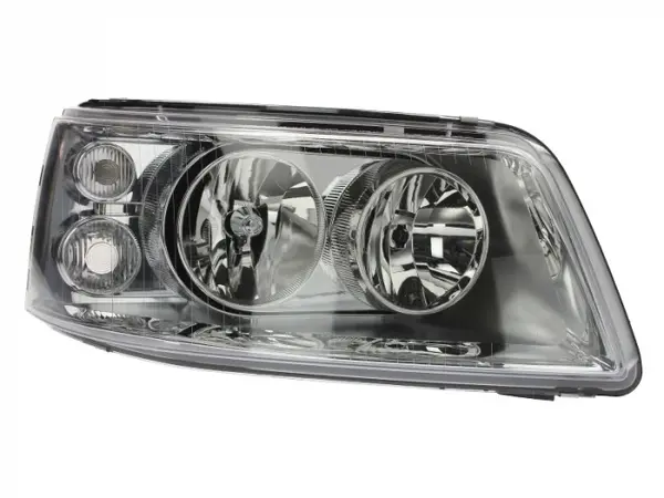Far dreapta (H1 H7, reglaj electric, cu motoras, fundal cromat) VW TRANSPORTER 2003-2009
