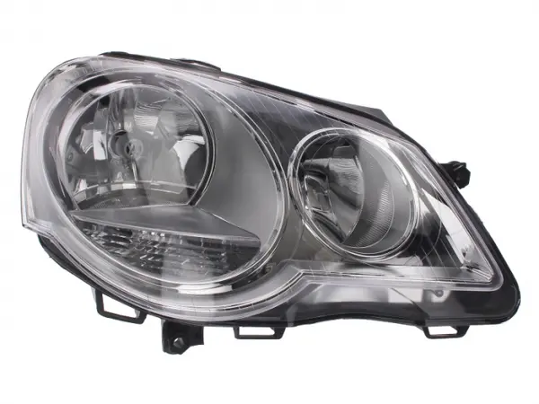 Far dreapta (H1 H7, reglaj electric, cu motoras, fundal cromat) VW POLO 2005-2009