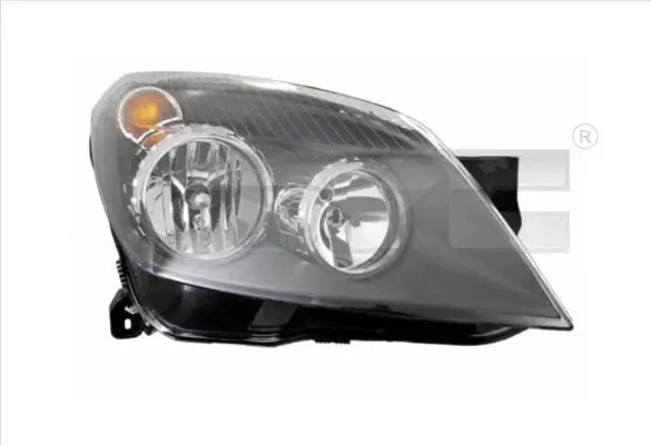 Far dreapta (H1 H7, reglaj electric, cu motoras, fundal negru) OPEL ASTRA 2004-2007