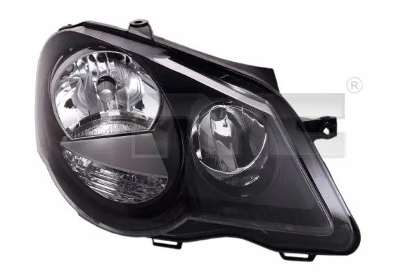 Far dreapta (H1 H7, reglaj electric, cu motoras, fundal negru) VW POLO 2005-2009