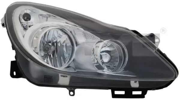 Far dreapta (H1 H7, reglaj electric, fundal negru) OPEL CORSA D 2006-2014