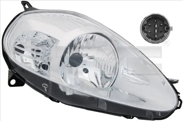 Far dreapta (H4, electric, cu motoras, fundal cromat) ABARTH GRANDE PUNTO FIAT GRANDE PUNTO dupa 2008