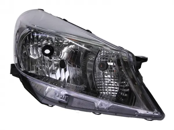 Far dreapta (H4, electric, cu motoras, fundal cromat) TOYOTA YARIS