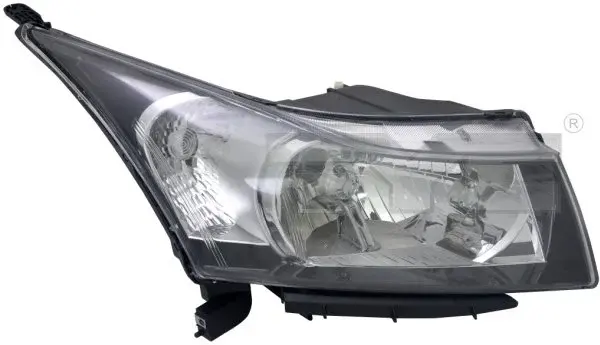 Far dreapta (H4, electric, cu motoras, fundal negru insertii crom) CHEVROLET CRUZE