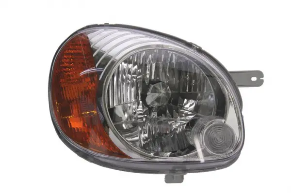 Far Dreapta (H4, electric, fara motoras, culoare insert: cromat, culoare semnalizator: galben) potrivit HYUNDAI ATOS 01.01-12.03