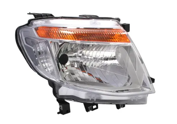 Far Dreapta (H4, fara motoras, culoare insert: cromat, culoare semnalizator: galben) potrivit FORD RANGER