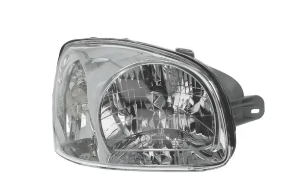 Far Dreapta (H4, manual, fara motoras, culoare insert: cromat, culoare semnalizator: transparent) potrivit HYUNDAI SANTA FE I -02.06