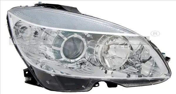 Far dreapta (H7, reglaj electric, cu motoras, fundal cromat) MERCEDES Clasa C (CL203), C T-MODEL (S204), C (W204), CLC (CL203)