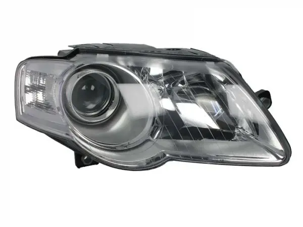 Far dreapta (H7, reglaj electric, cu motoras, fundal cromat) VW PASSAT 2005-2010