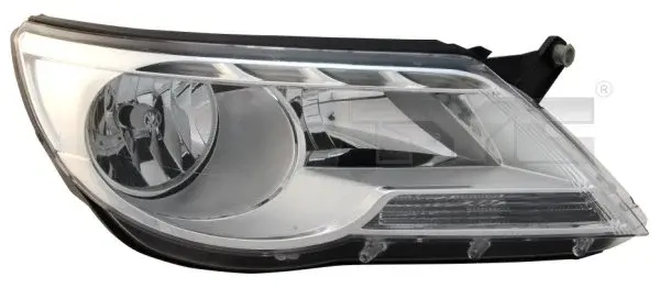 Far dreapta (H7, reglaj electric, cu motoras, fundal cromat) VW TIGUAN