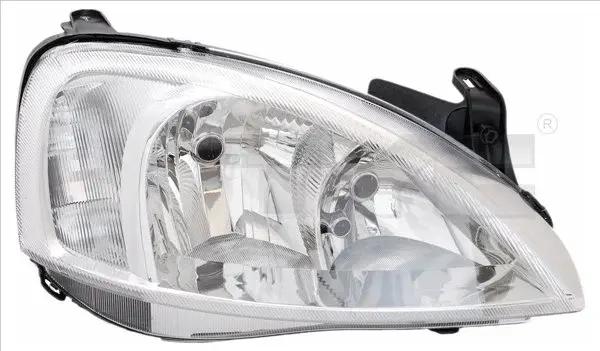 Far dreapta (H7, reglaj electric, fundal cromat) OPEL COMBO, CORSA 2000-2010