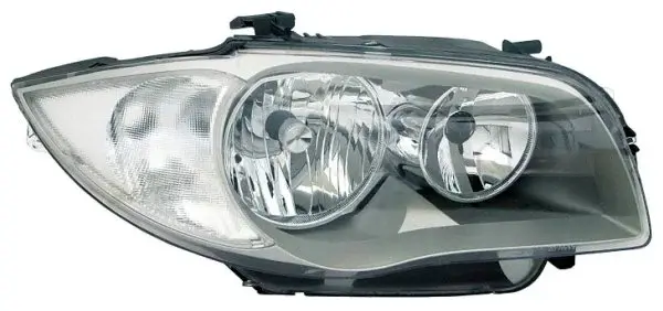 Far dreapta (H7, reglaj electric, fundal negru insertii crom) BMW Seria 1 2003-2007