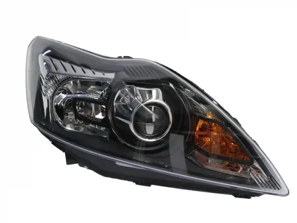Far fata Dreapta (D1S H1, electric, cu motor, culoare insert: negru, culoare semnalizator: galben) potrivit FORD FOCUS II, FOCUS II KOMBI; FORD USA FOCUS