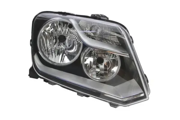 Far fata Dreapta (H1 H7 PY21W W5W, electric, cu motor, culoare insert: negru, culoare semnalizator: alb) potrivit VW AMAROK