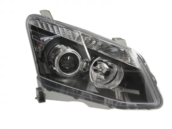 Far fata Dreapta (H11 HB3, electric, manual, fara motoras, culoare insert: negru, culoare semnalizator: alb) potrivit ISUZU D-MAX II