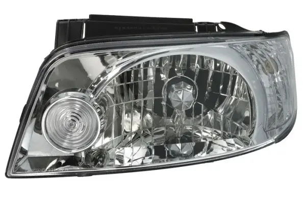 Far fata Dreapta (H4, electric, fara motoras, culoare insert: cromat, culoare semnalizator: transparent) potrivit HYUNDAI MATRIX