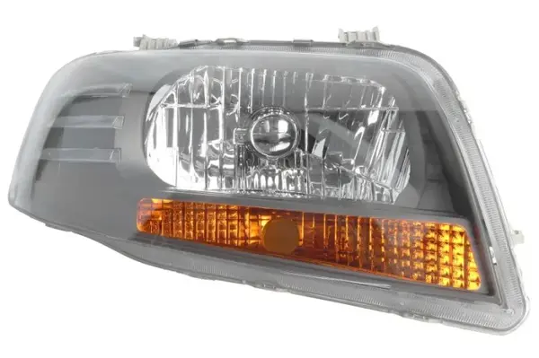 Far fata Dreapta (H4, electric, fara motoras, culoare insert: gri, culoare semnalizator: galben) potrivit CHEVROLET AVEO KALOS; DAEWOO KALOS
