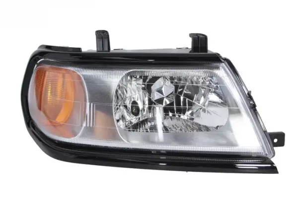 Far fata Dreapta (H4, electric, fara motoras, culoare insert: negru, culoare semnalizator: galben) potrivit MITSUBISHI PAJERO SPORT I -12.07