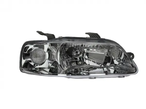 Far fata Dreapta (H4, electric, manual, fara motoras, culoare insert: cromat negru, culoare semnalizator: transparent) potrivit CHEVROLET AVEO KALOS; DAEWOO KALOS