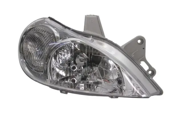 Far fata Dreapta (H4, manual, fara motoras, culoare insert: cromat, culoare semnalizator: alb) potrivit KIA RIO I
