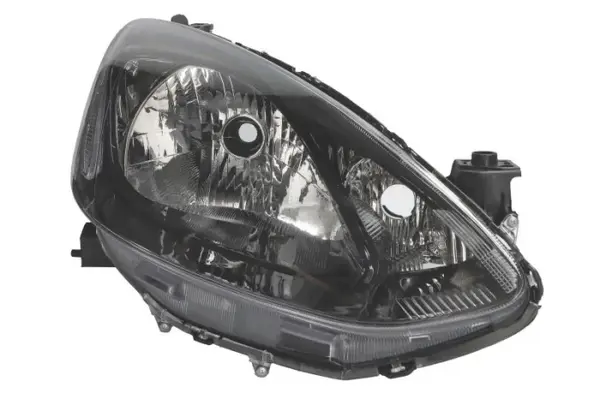 Far fata Dreapta (H4 PY21W W5W, electric, cu motor, culoare insert: negru) potrivit MAZDA 2 -06.15