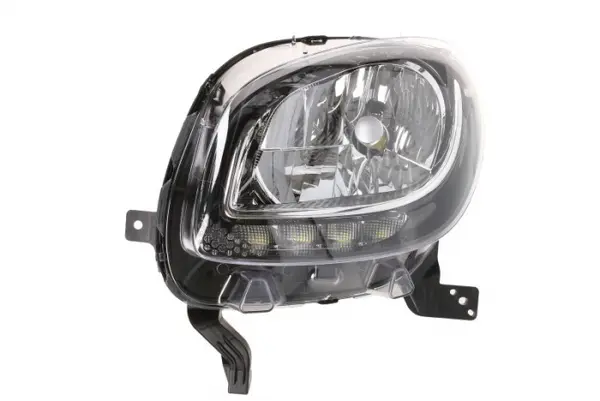 Far fata Stanga (H4 LED, fara motoras, culoare insert: negru, culoare semnalizator: transparent) potrivit SMART FORFOUR, FORTWO