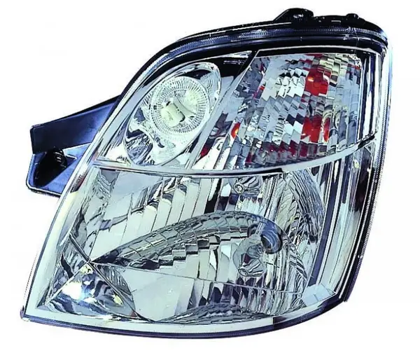 Far fata Stanga (H4, manual, fara motoras, culoare insert: cromat, culoare semnalizator: transparent) potrivit KIA PICANTO I