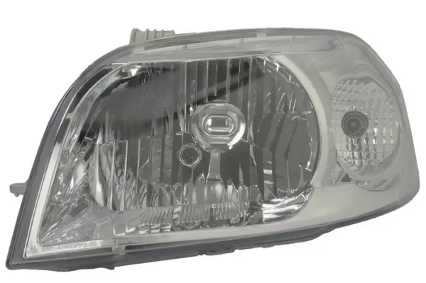 Far fata Stanga (H4, manual, fara motoras, culoare insert: cromat, culoare semnalizator: transparent) potrivit CHEVROLET AVEO KALOS -05.11