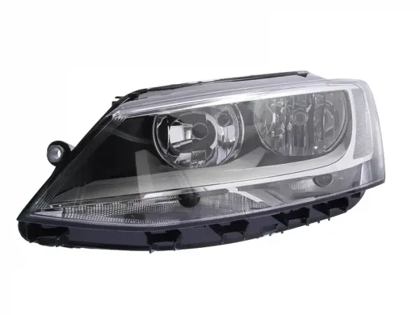 Far fata Stanga (H7, electric, cu motor, culoare insert: negru, culoare semnalizator: transparent) potrivit VW JETTA IV