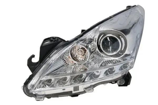 Far fata Stanga (halogen, H9, electric, cu motor, culoare insertie: gri, culoare semnalizator: transparent) potrivit PEUGEOT 3008 -09.13