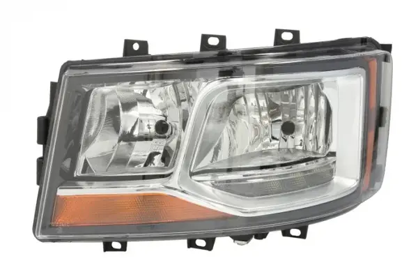 Far stanga (2 H7 H21W LED, electric, cu motor, cu lumina de zi, culoare insert: crom platinat) potrivit SCANIA G II, L, P II, R II, S 06.17-