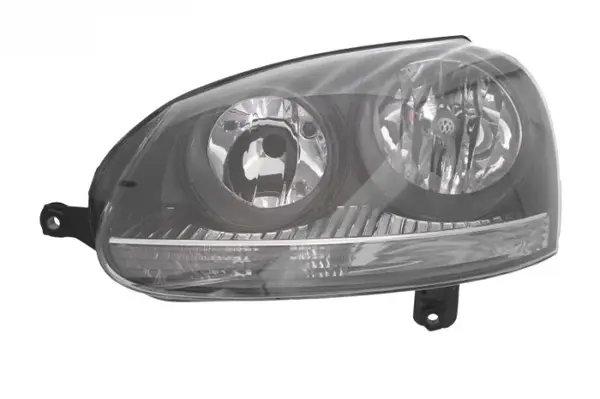 Far stanga (2 H7, reglaj electric, cu motoras, fundal negru argintiu) VW GOLF, JETTA 2003-2010