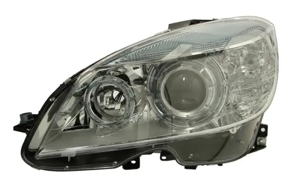 Far stanga (D1S H7, reglaj electric, cu motoras, fundal argintiu, Semnalizator argintiu) MERCEDES Clasa C 2001-2013