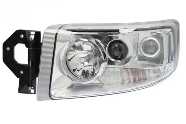 Far stanga (H1 H3 H7, reglaj electric cu halogen de ceata, cu motoras, insertii crom, Semnalizator transparent) RENAULT RVI PREMIUM 2 dupa 2005